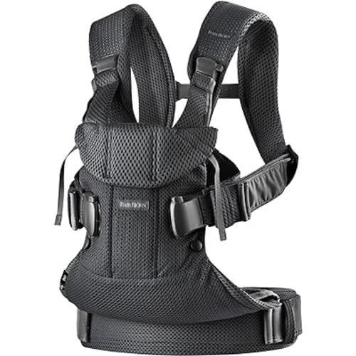 BabyBjörn New Baby Carrier One Air 2019 Edition, Mesh, Black, One Size (098025US)(Pack of 1)
