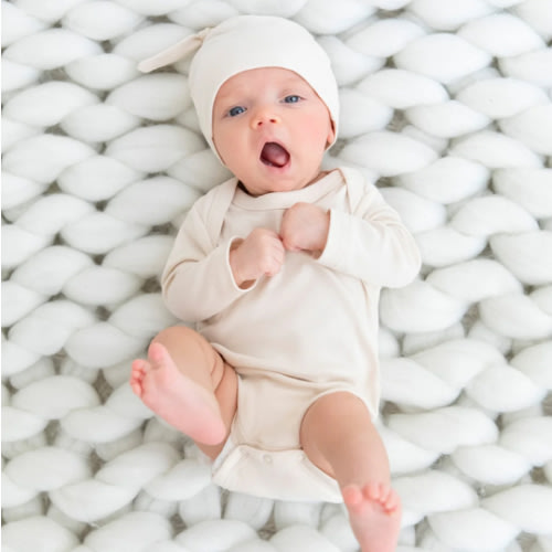 Classic Long Sleeve Bodysuit - 0-3M, Natural