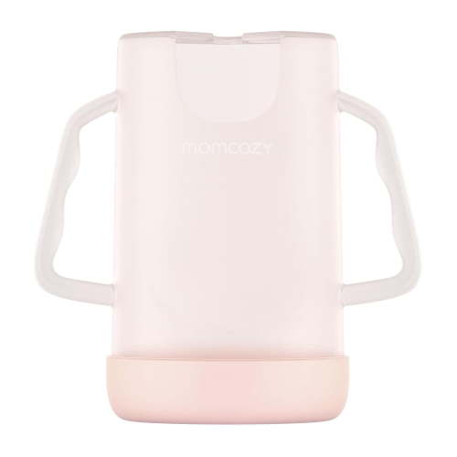 Momcozy Squeeze Pouch Holder for Food Pouches and Drink Boxes, Baby Pouch Holder Allows Baby to Self-Feed and Avoid Messes, Baby Food Pouch Holder Handle is Easy to Grip, Comfortable, Pink