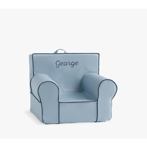 Pottery Barn Kids My First Anywhere Chair®, Arona Twill with Navy Piping