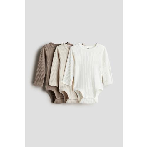 3-PACK RIBBED BODYSUITS