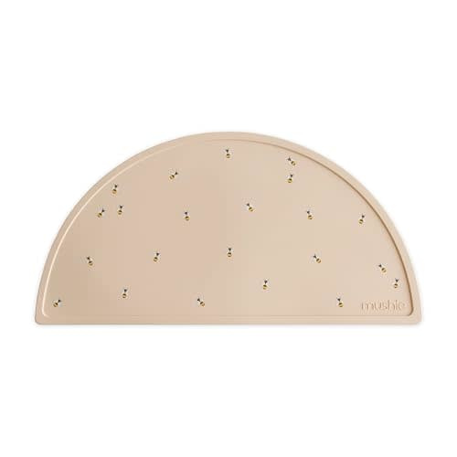 mushie Silicone Placemat for Kids | BPA-Free Non-Slip Design (Bees)