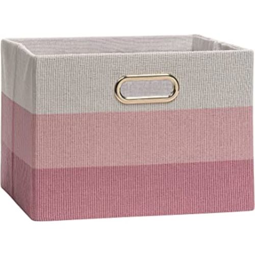 Lambs & Ivy Pink Ombre Foldable/Collapsible Storage Bin/Basket