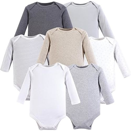 Hudson Baby unisex-baby Cotton Long-sleeve Bodysuits