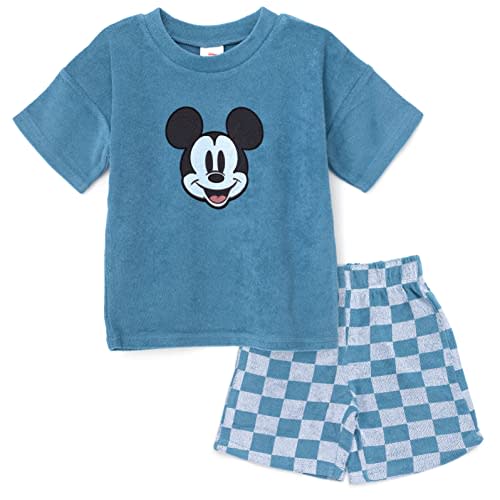 Disney Loop Terry Cloth T-Shirt and Shorts Outfit Set Toddler to Big Kid Sizes (2T - 10-12)