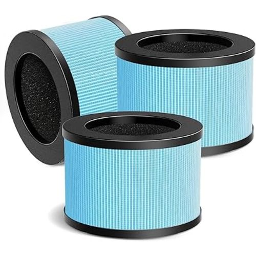 3 Pack MK01 TZ-K1 Air Filter Replacement Compatible with Aroeve MK01 MK06 Air Puri-fier, with ToLife TZ-K1, with Fre Aire KN6391, HAP601, MJ001H, DH-JH01 Air Puri-fier, 4-in-1 Premium Filter