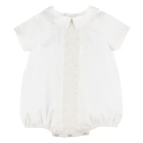 White Insert Smock Boy Bubble
