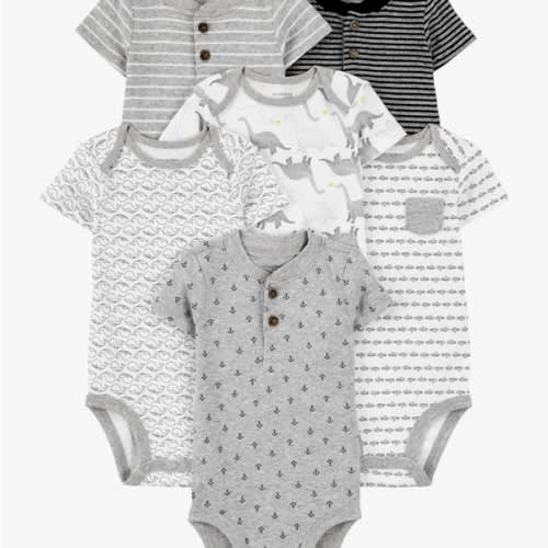 Simple Joys by Carter's Baby Boys' 6-Pack Short-Sleeve Bodysuit