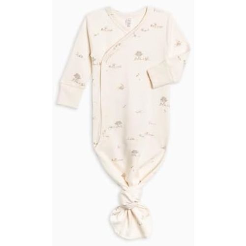 Colored Organics Baby Organic Cotton Knotted Gown - Infant Gown with Mitten Cuffs
