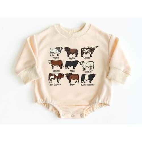 Cow Bubble Romper Sweatshirt, Cowboy Baby Outfit, Baby Bodysuit, Western Baby Outfit, Cowboy Baby Shower, Baby Boy Outfit, Baby Shower Gift