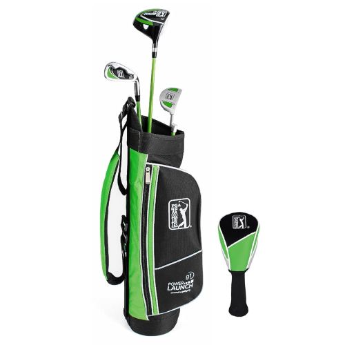 PGA TOUR Youth Golf Club Set – Ages 3-5 (3’6”-4’1”) and 5-8 (4’1” - 4'8") Right and Left Handed Beginner Junior Golf Clubs with Lightweight Golf Bag, Mallet Putter, Driver by Golfgen