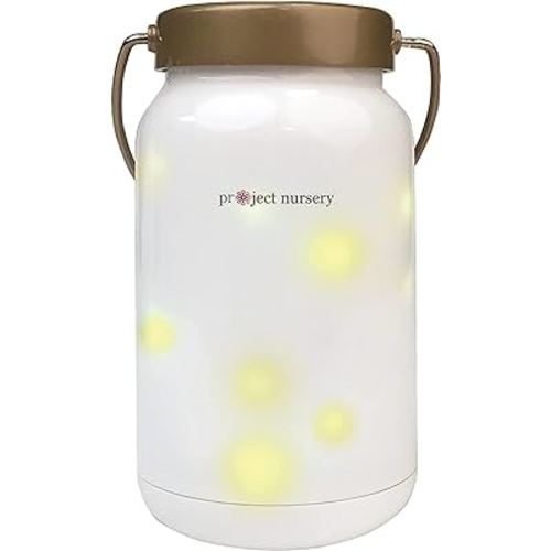 Project Nursery Dreamweaver Firefly Jar Night Light & Sound Soother with Adjustable Sleep Timer, Adjustable Volume, Rechargeable Battery (PNJ45V)