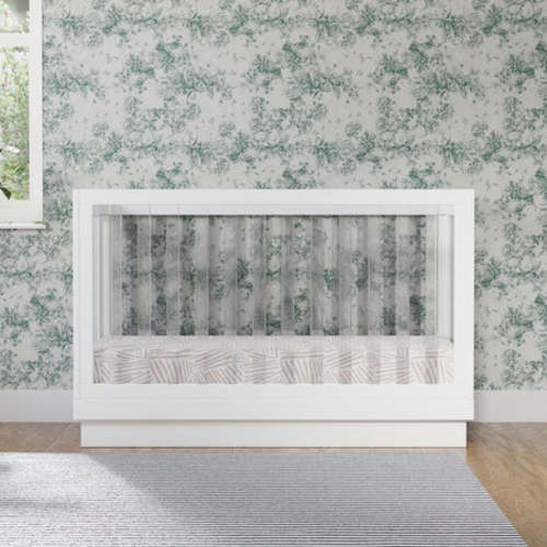 Harlow Acrylic 3-in-1 Convertible Crib with Toddler Bed Conversion Kit