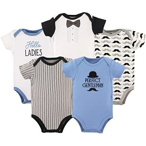 Hudson Baby Baby Boys Cotton Bodysuits 5-pack