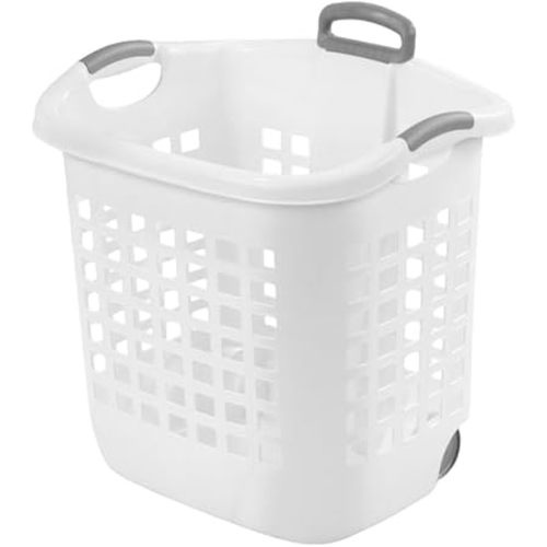 Sterilite 1.75 Bushel Ultra™ Wheeled Laundry Basket Plastic, White, (Pack of 1)