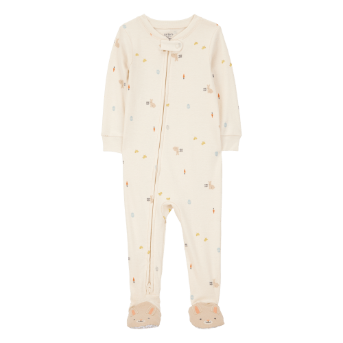 Baby Bunny Print Easter Snug Fit Cotton 1-Piece Pajamas - Ivory - Carter's | Carter's