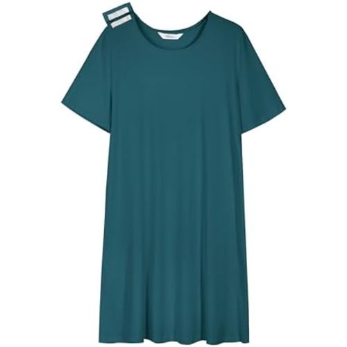 AVIIER 100% Cotton Hospital Gowns for Women Open Back Tear Away Post Shoulder Surgery Dress Adaptive Clothing Nightgowns