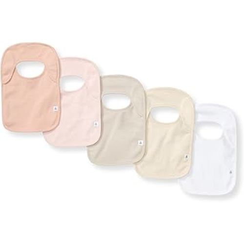 Burt's Bees Baby Infant Bibs, 100% Organic Cotton Drool Cloths, Newborn Essentials