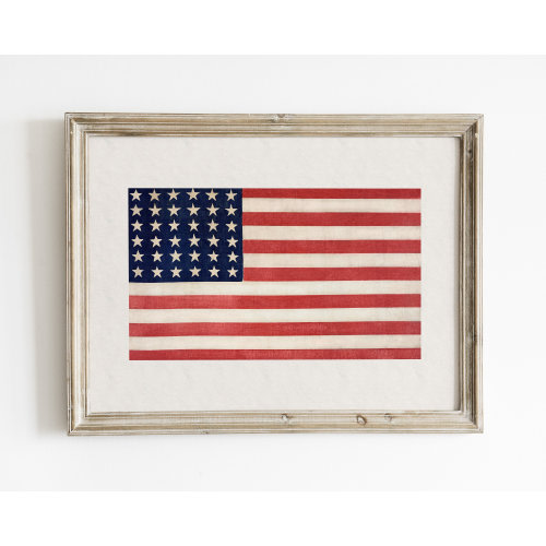 American flag print for rustic Americana wall decor, America wall art, vintage painting, Flag wall art, Americana decor, USA decor, July 4th