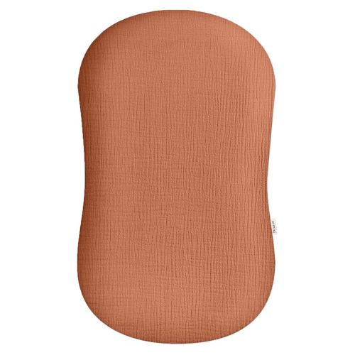 Muslin Baby Lounger Cover, Newborn Lounger Cover, Soft Cotton Breathable Lounger Pillow for Boys Girls Infant, Cover Only (Brick)