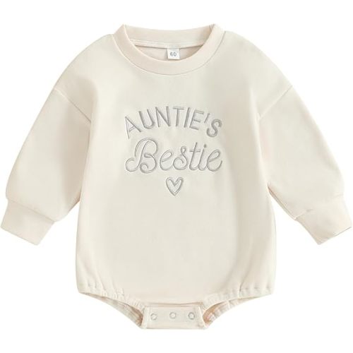 VISGOGO Newborn Infant Baby Boy Girls Oversized Romper Little Dude Sweater Onesie Coming Home Outfit Neutral Clothes