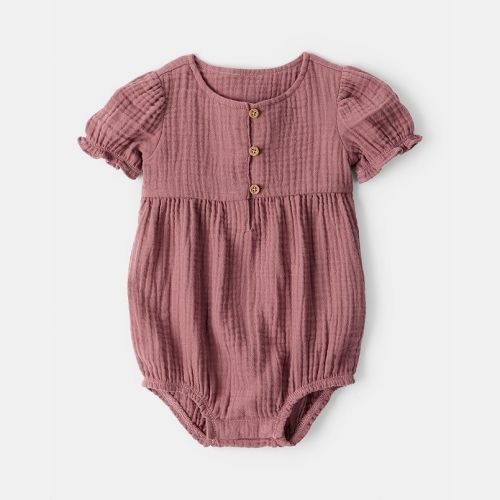 Baby Girls Carter's 3-Pc. Acorn Print Short Sleeve Dress & Cardigan Set