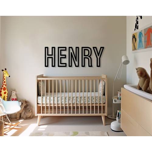 Custom Wood Baby Name Sign, Nursery Wooden Name Sign Decor, Personalized Name Hanging, Baby Name Art, Nursery Wall Decor, Wood Letters Baby