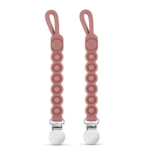 Pop Clip - Sensory Teething Bubble Pop Toy And Pacifier Clip Holder For Baby's And Toddler - Teal,
