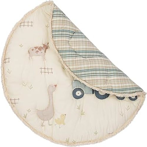 Crane Baby Activity Mat, Floor Mat for Babies and Toddlers, 40" x 40", Charlie Farmhouse