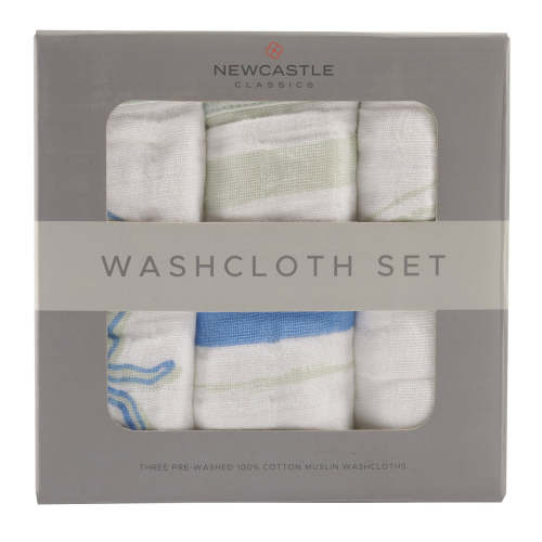 Ocean Cotton Muslin Washcloth Set 3PK – Newcastle Classics