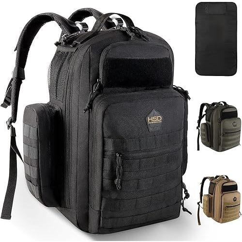 HighSpeedDaddy - Baby Diaper Backpack, Military-Grade, Waterproof, Compact Baby Travel Bag w/Stroller Straps & Tablet Sleeve