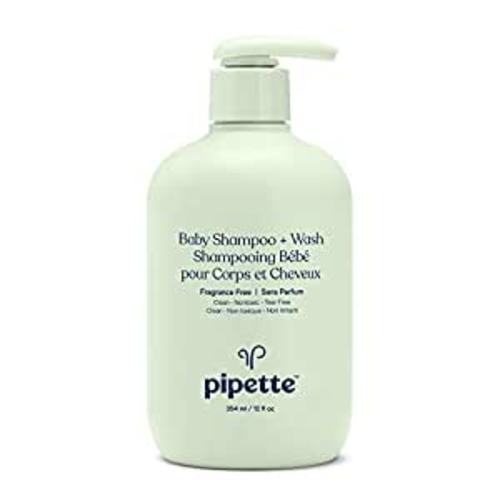 Amazon.com : Pipette Baby Shampoo and Body Wash - Fragrance Free, Tear-Free Bath Time, Hypoallergenic, Moisturizing Plant-Derived Squalane, New Formula, 11.8 fl oz : Health & Household