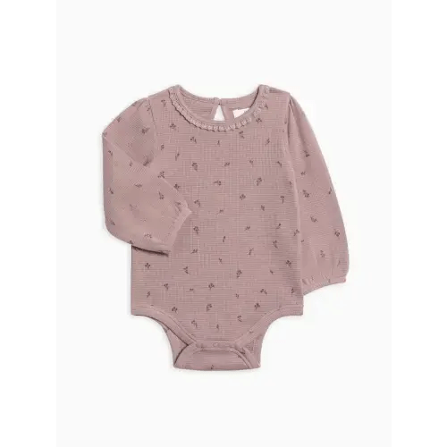 Langley Waffle Knit Lace Neckline Bodysuit