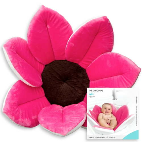 Blooming Bath 7 Petal Flower Baby Bath Seat for Sink - Hot Pink