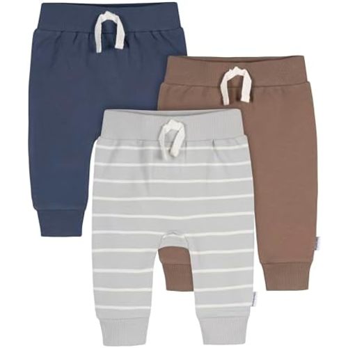 Gerber Baby Boys' Toddler 3-Pack Jogger Pants