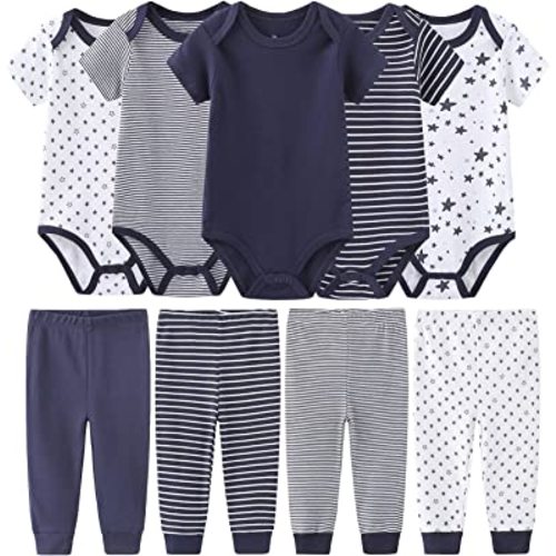 Baby Bodysuit Short Sleeve One-Piece Newborn Baby Clothes for Baby Boy and Girls