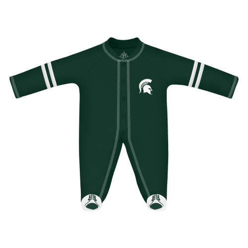 Michigan State Spartans Sports Shoe Footed Romper | College Baby