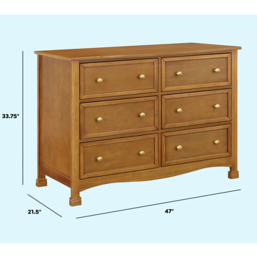 DaVinci Kalani 6-Drawer Double Wide Dresser – Chestnut