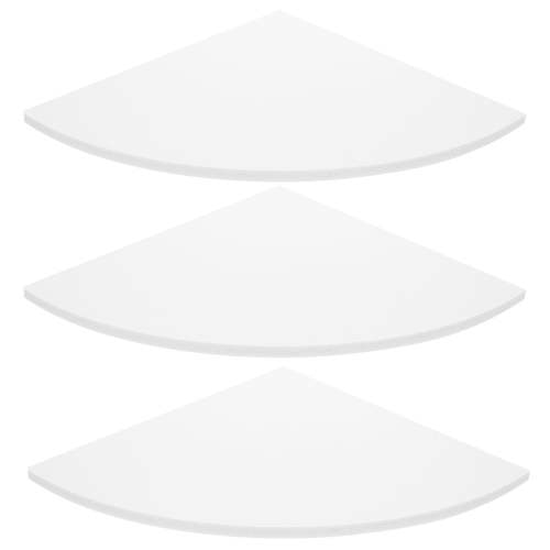 3Pcs Wall Corner Shelves Triangle Fan Shape Storage Racks Wall-mounted Corner Storage Holder