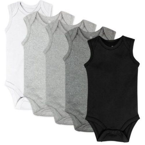 5-pack Organic Cotton Sleeveless Bodysuits Gray Ombre 24m