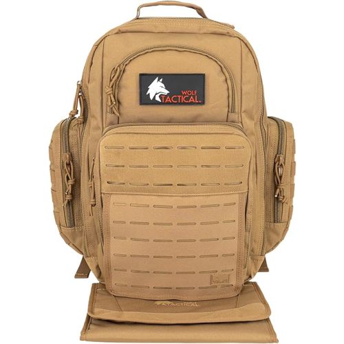 WOLF TACTICAL Military Inspired Diaper Bag - Dad Diaper Bag Backpack with Changing Mat, Mens Diaper Bag for Dad