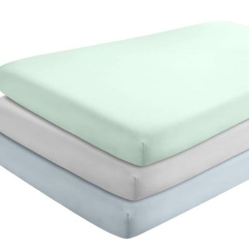 Microfiber Fitted Crib Sheet, Pack of 3