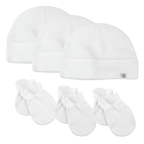HonestBaby Multipack Baby Mitts Sets, No Scratch Mittens 100% Organic Cotton for Newborn Boys, Girls, Unisex