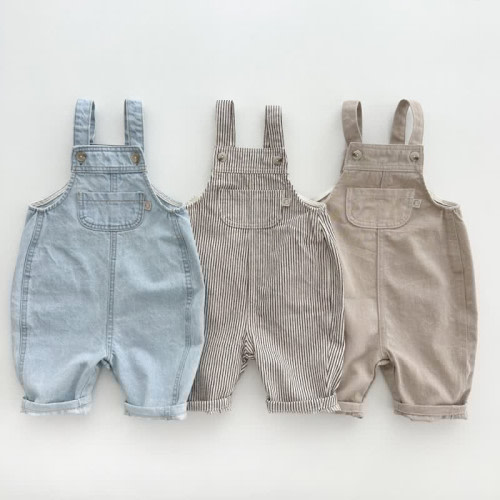 Toddler Pocket Casual Overalls - Black 12-18M