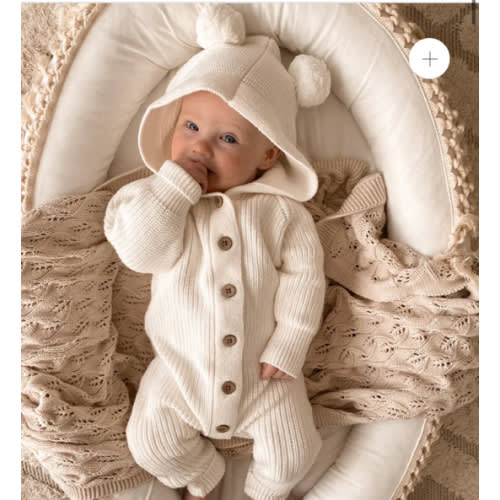 Little B's Classic Hoodie Jumpsuit - Milk
