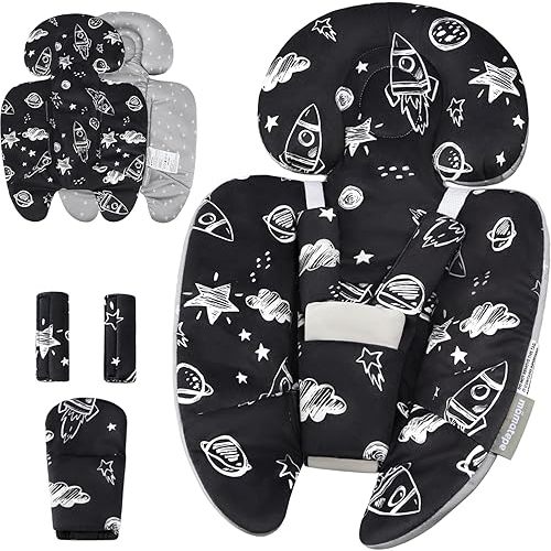Infant Insert Compatible with 4moms Mamaroo & Graco Swing and Infant Car Seat, Stroller, Other Baby Swing, Rocker, Bouncer, Bassinet Newborn Insert Head & Body Support Cushion, Reversible Design