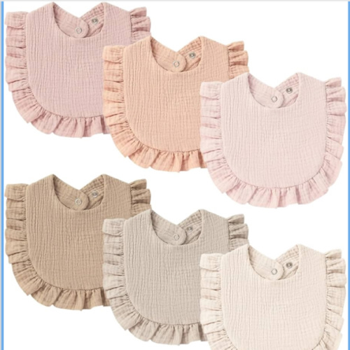 Baby Muslin Bibs Bandana Drool Bibs for Unisex Boys & Girls, Soft and Absorbent Cotton Teething Drooling Bib Set for Newborn Toddler