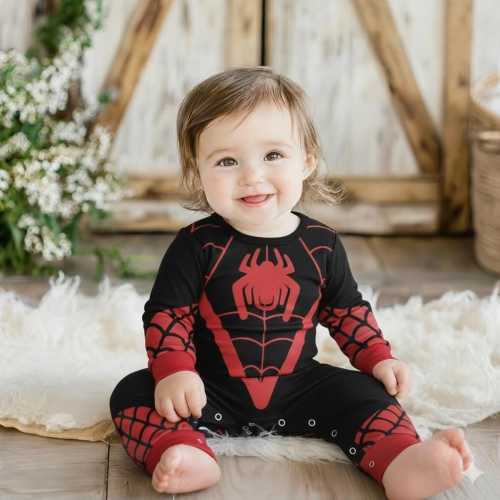 Spider-Man Baby Romper – Miles Morales Cosplay, Halloween Costume