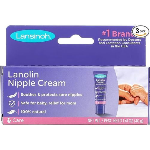 Lansinoh Breast Cream, 1.41 Ounce Tube (Pack of 3)