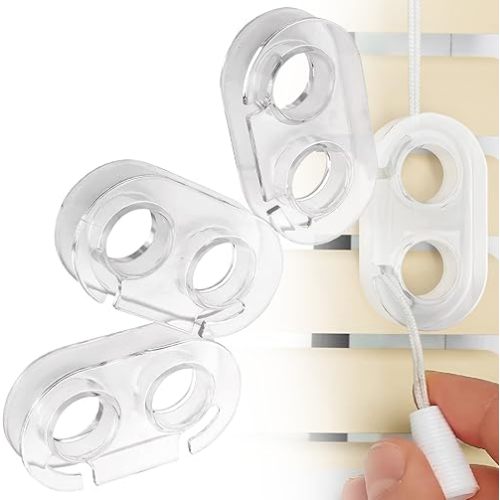 IMPRESA Window Shade Cord Winder - 4 Pack, Durable Plastic, Clear, Manage Heavy Blinds with Ease, No Tools Required